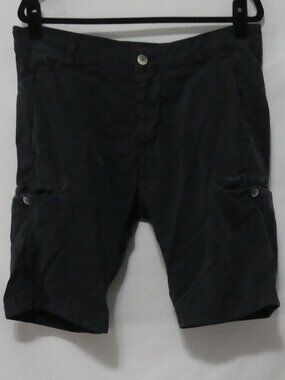 ZARA MAN Basic Navy Blue Cotton Cargo Shorts - Size 34